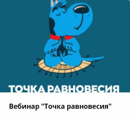 [Хороший Пёс] Вебинар 'Точка равновесия' (Дмитрий Тарасов, Виктория Шаронова)