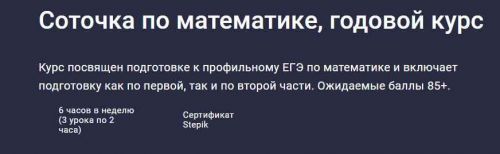[Stepik] Соточка по математике, годовой курс (Тимур Гуев)