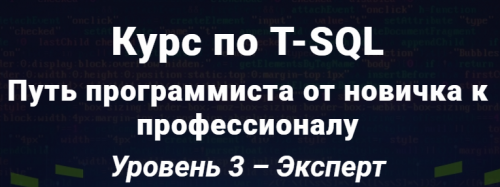 Курс по T-SQL. Путь программиста от новичка к профессионалу. Уровень 1 - Новичок [2020] [Self-Learning]