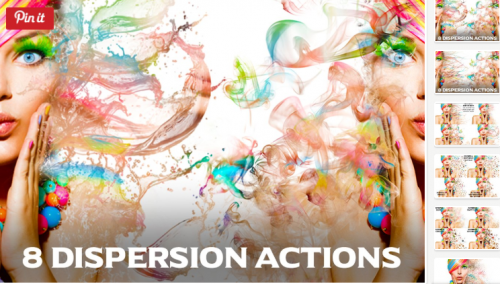 [creativemarket.com] 8 рассеивающихся экшенов / 8 Dispersion Actions for Photoshop