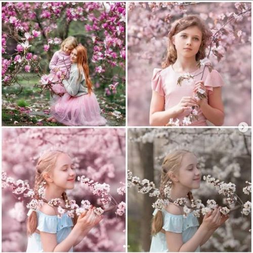 Съемки в цветущих садах (Натали Комарова)