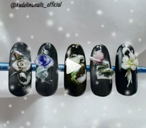[kudelinanails_official] Замерзшие цветы (Юлия Куделина)