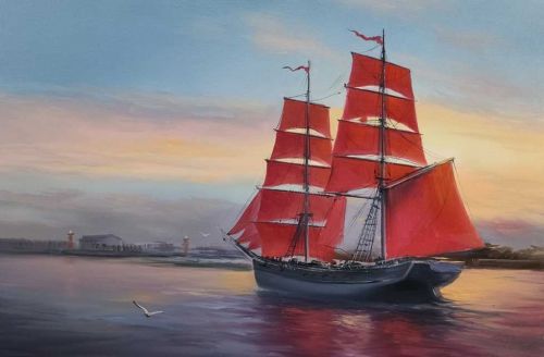 [Школа морского пейзажа] Алые паруса (Дмитрий Роза)