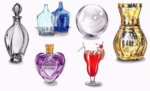 [Скетчинг маркерами] Мини-курс «Стекло» (Любовь Дрюма)