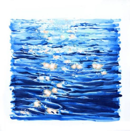 [Скетчинг маркерами] Мини-курс «Море» (Любовь Дрюма)