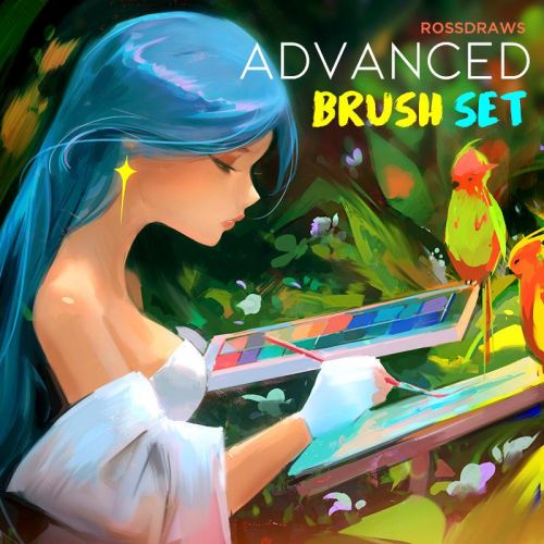 [Photoshop] Advanced Brush Set + Procreate Set (Rossdraws)