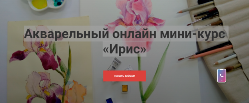 [Kalacheva School] Акварельный онлайн мини-курс «Ирис» (Ксения Галицкая)