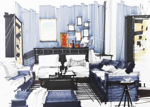 [kalachevaschool] Интерьерный скетчинг спиртовыми маркерами (Сергей Тихомиров)