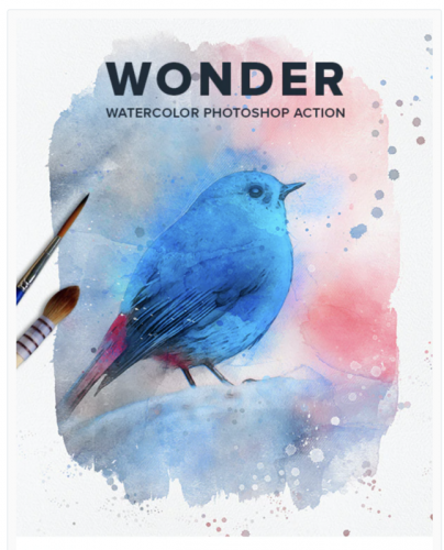 [graphicriver.net] Wonder Watercolor Photoshop Action / Экшен Photoshop 'Чудо-акварель'
