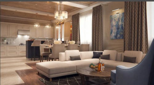 [Графиум] Визуализация гостиной в 3Ds Max (Анна Макарова)