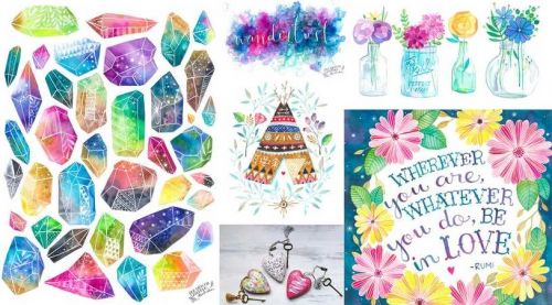 [Domestika] Современные акварельные техники (Анна Виктория Кальдерон)