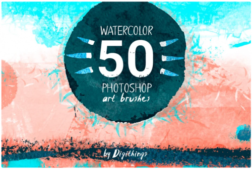 [Creativemarket] Акварельные художественные кисти для Photoshop