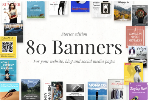 [Creativemarket] 80 Banners - Stories Edition