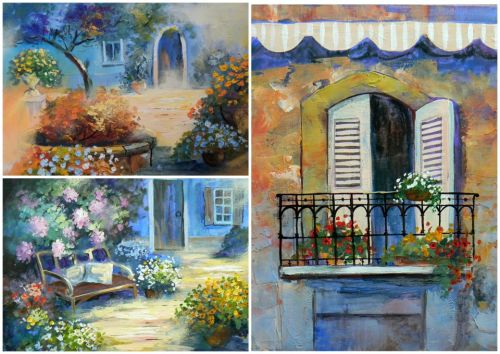 Живопись акрилом «Мой уютный сад» (Александр Жиляев)