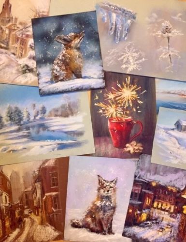 Зимний курс по сухой пастели (Марина Юкиш)