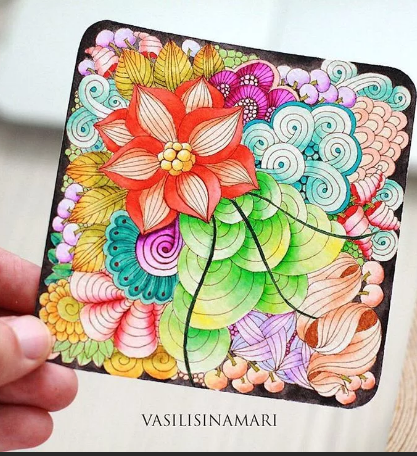 Zendoodle цветы (Мария Василисина)
