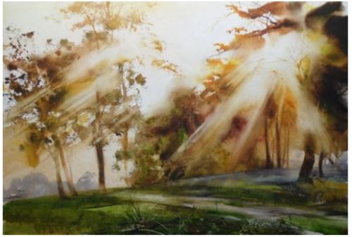 Свет сквозь крону. Живопись акварелью (Илья Ибряев)