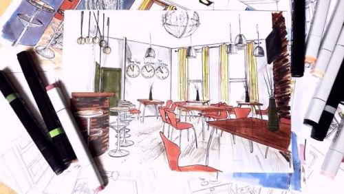 Скетчинг интерьера: искусство быстрого рисунка (Татьяна Кострюкова)