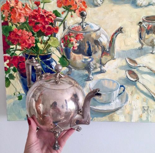 Отражение предметов маслом (Мария Павлова)