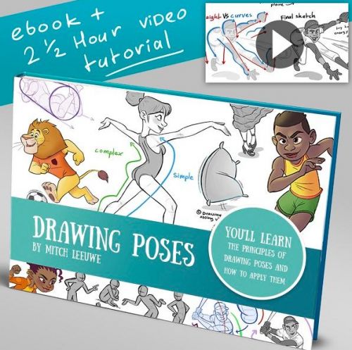 How to draw poses - Как рисовать позы (Mitch Leeuwe)