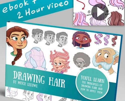 How to draw hair - Как рисовать волосы (Mitch Leeuwe)