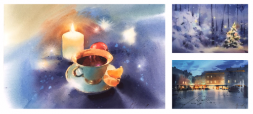 Акварельный марафон «24 часа. Ночь» (Сергей Курбатов)