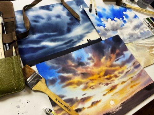 [Художник Online] Акварельное небо.Тариф: Без обратной связи (Дарья Куцаева)