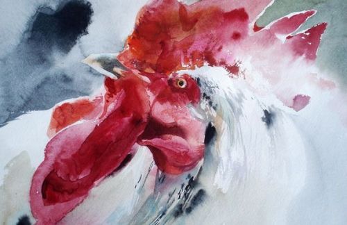 [enterclass] Петух. Мастер-класс по акварели (Анна Чепурная-Олейник)