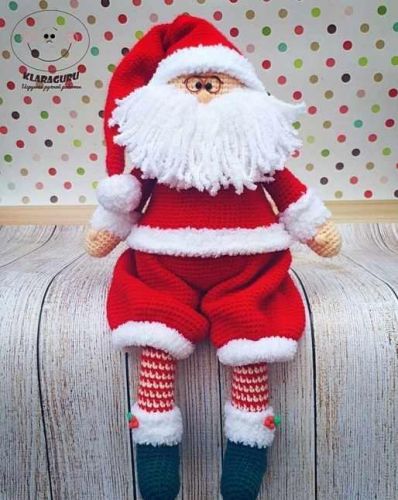 [Вязаная игрушка] Дедушка Мороз (Клара Гуржий)