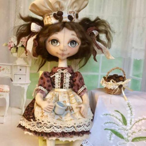 [Панпина] Текстильная куколка КоФеечка (Наталья Демидова)