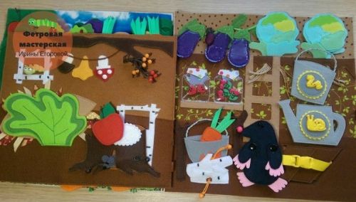 [Игрушки] Разворот «У крота» из фетра (Ирина Егорова)