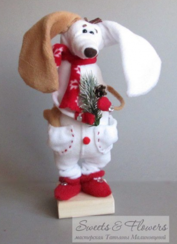 [Игрушка] Видео мастер-класс Собачка-сувенир из флиса (Татьяна Малиновцева)