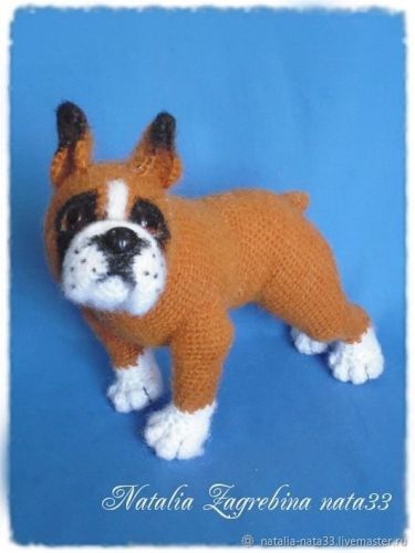 [Игрушка] Собака боксер (Наталья Загребина)