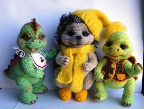 [Игрушка] Мастер класс: Нафаня Ежулькин, Марфуня Черепашкина и Коша Сладкоежкин (Ирина Баймухаметова)