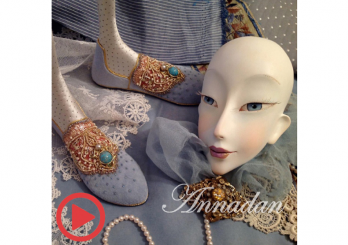 Шестой вебинар. Технологические процессы соединения деталей туловища будуарной куклы (Annadan)