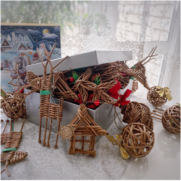 Новогодние игрушки в 2 частях (AnnaFireArt)