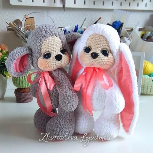 МК по вязанию пушистиков (Людмила Журавлёва)