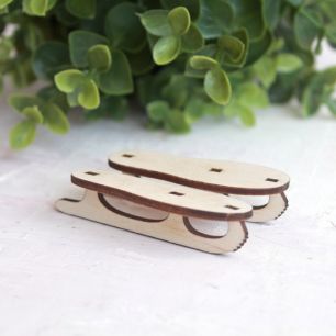 Деревянные коньки для кукол 6 см