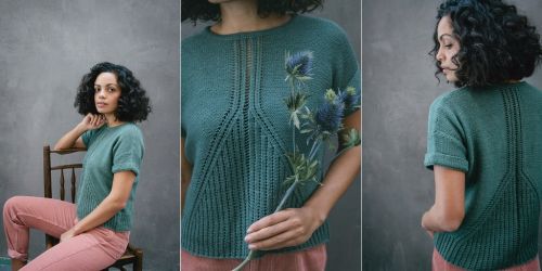 Топ с ажурным узором Ginkgophyte [Вяжи.ру]