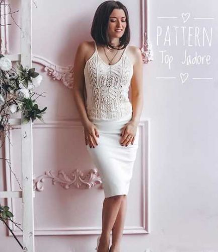 Топ спицами Jadore (Елена Грабенко)
