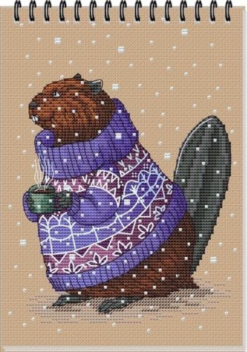 Схема для вышивки крестиком 'Бобер' (Екатерина Гафенко, Мила Вождь)