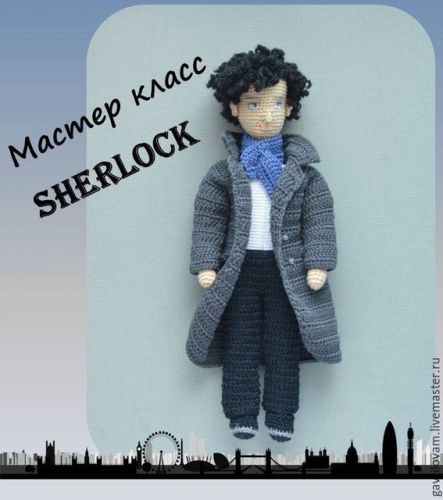 Шерлок амигуруми Мастер-класс - игрушка крючком мужская фигура (Мария Гаврилова)