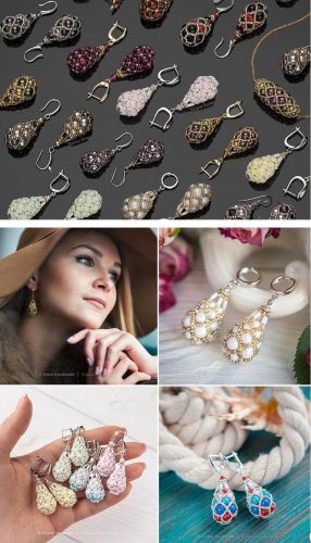 Серьги в стиле «Фаберже» (Пoпyтникoвa Татьяна)