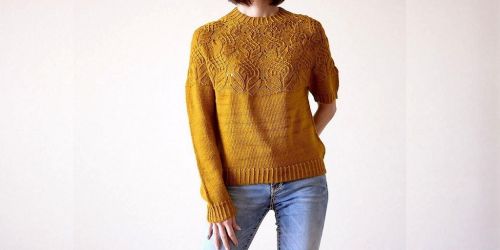 Пуловер с круглой кокеткой Yurinoki [Вяжи.ру]