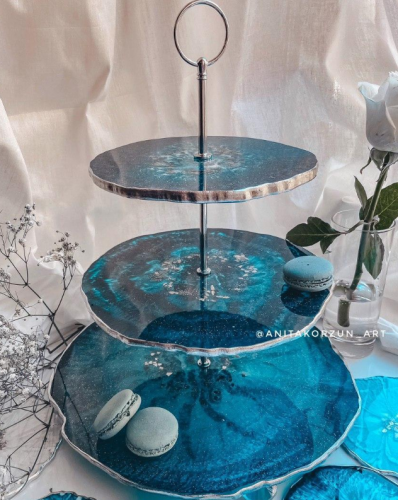 Подстаканники 2.0 + Ваза-этажерка из эпоксидной смолы (Анита Корзун)