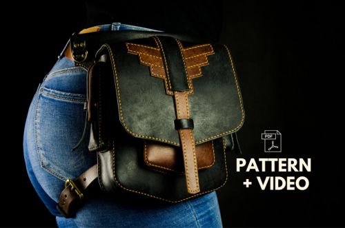 Поясная сумка из кожи «Leather biker Bag» [Creative AWL]