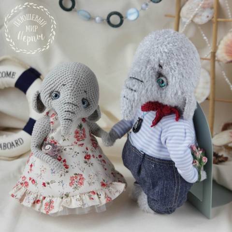 Онлайн по вязанию слоников (Наталья Бердникова)