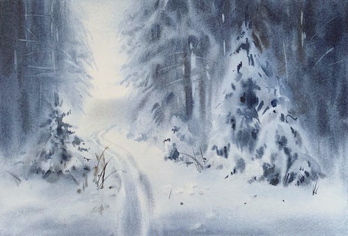 Онлайн курс 'Природный пейзаж. Зима.'(Марина Трушникова)