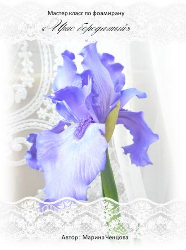 МК 'Ирис бородатый' из фоамирана (Марина Ченцова)