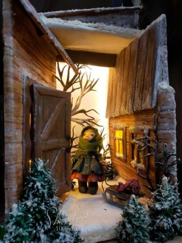 МК 'Девочка с санками' (лайт-бокс, фом-арт) (Татьяна Шмелёва)